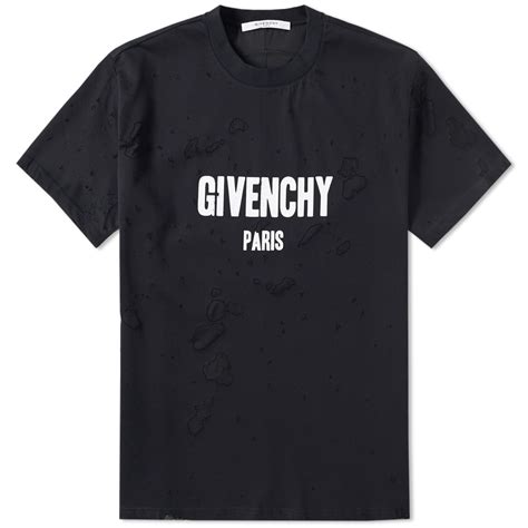 givenchy destroyed tshirt|givenchy graphic crewneck t shirt.